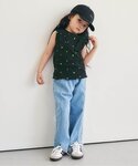 「新色追加」ノースリーブ ワッフルフリルトップ...の詳細画像2