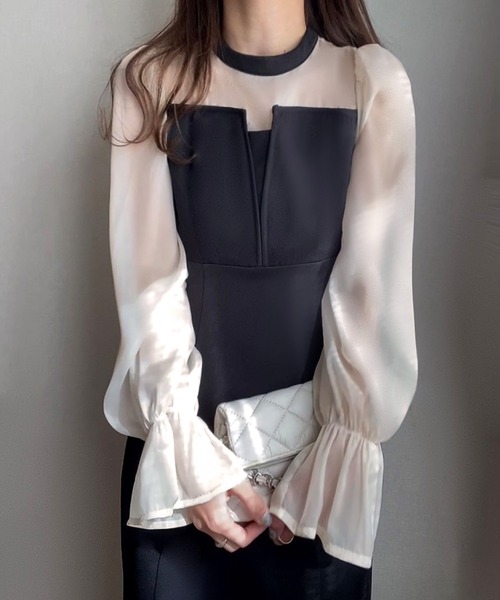 「FILLOU」 長袖ワンピース MEDIUM ホワイト系その他3 レディース_画像9