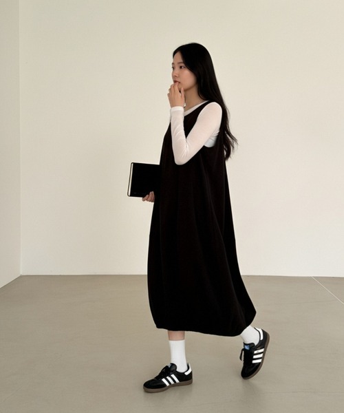 Sew loop ジャンパースカート 綿100％裾バルーンワンピース : ZOZOTOWN