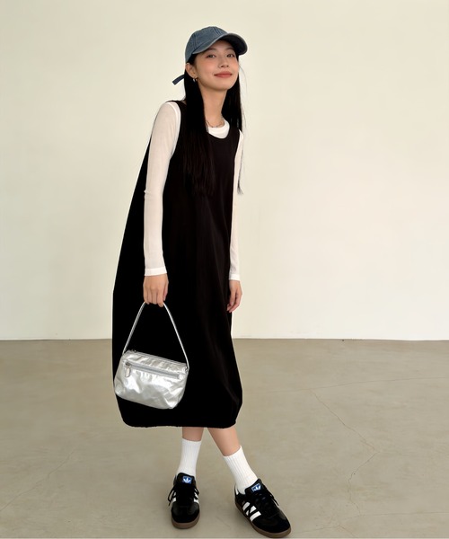 Sew loop ジャンパースカート 綿100％裾バルーンワンピース : ZOZOTOWN