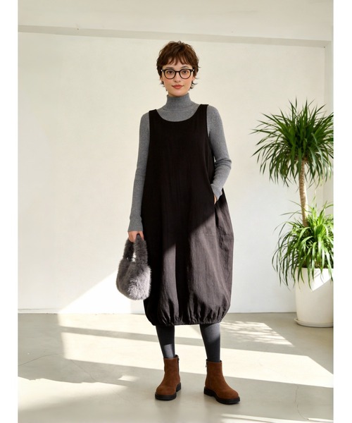 Sew loop ジャンパースカート 綿100％裾バルーンワンピース : ZOZOTOWN