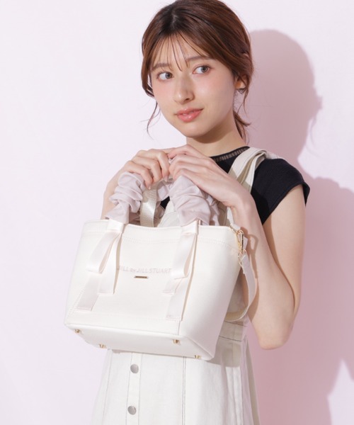 トートバッグ 「RIBBONシリーズ」フリルハンドルトート レディースの画像
