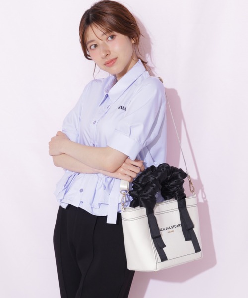 トートバッグ 「RIBBONシリーズ」フリルハンドルトート レディースの画像