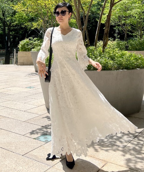 OSY JENNE ジェンヌ ティアード ワンピース 長袖 S 　白 JENNE」 長袖ワンピース SMALL ホワイト レディース : ZOZOTOWN Yahoo