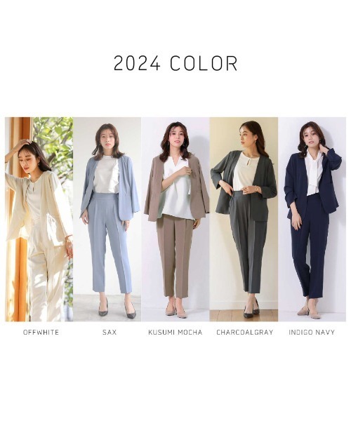 「Emilyan」 パンツスーツ M ネイビー レディース_画像2