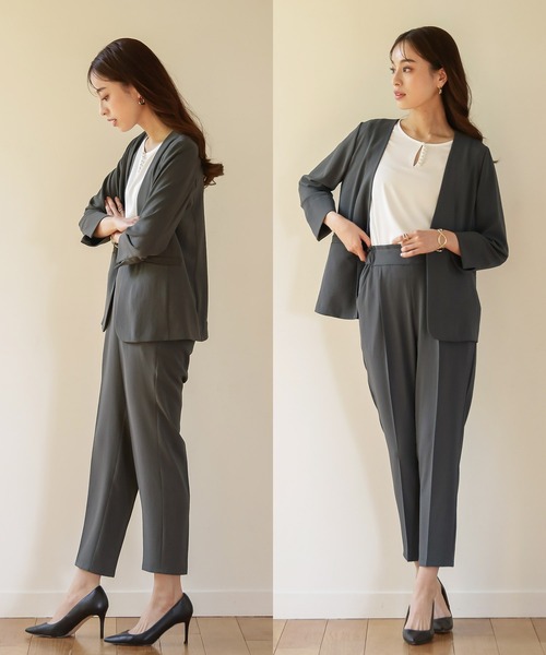 「Emilyan」 パンツスーツ M ネイビー レディース_画像8