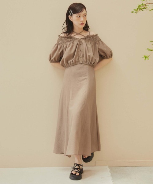 「archives」 コンビワンピース MEDIUM モカ レディース_画像2