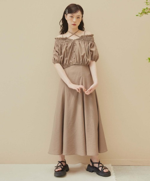 「archives」 コンビワンピース MEDIUM モカ レディース_画像3