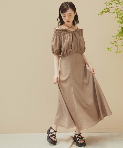 「archives」 コンビワンピース MEDIUM モカ レディース_画像4