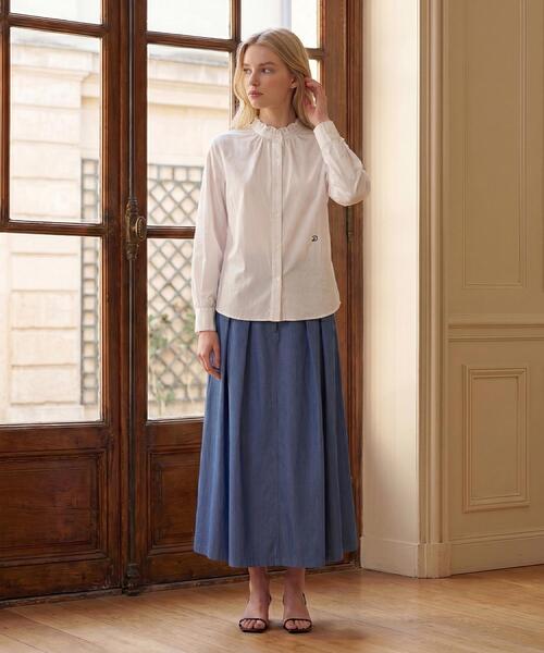「DRESSTERIOR」 スカート 36 ネイビー レディース_画像5
