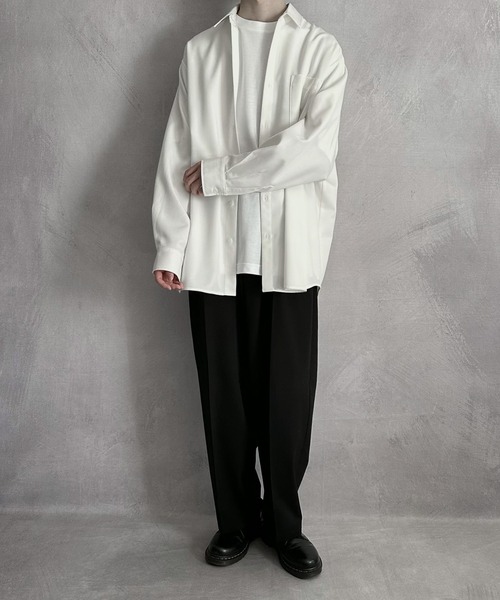 「SERACE」 長袖シャツ L チャコールグレー メンズ_画像8