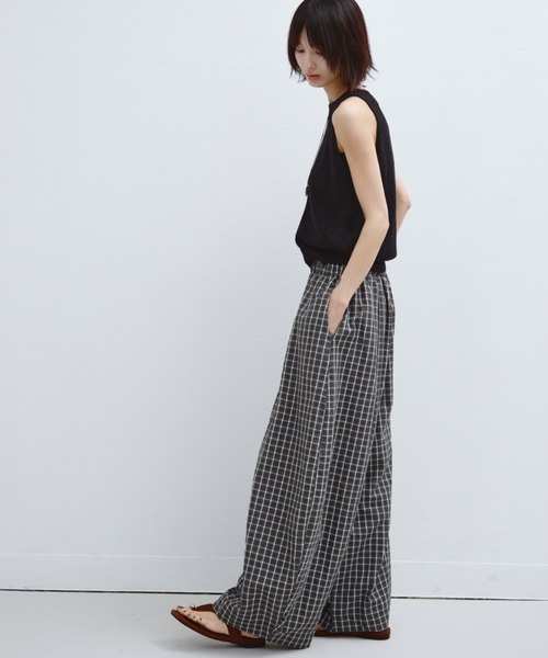 ANF.MUU ワイドパンツ パンツ 「再入荷」チェックイージーパンツ