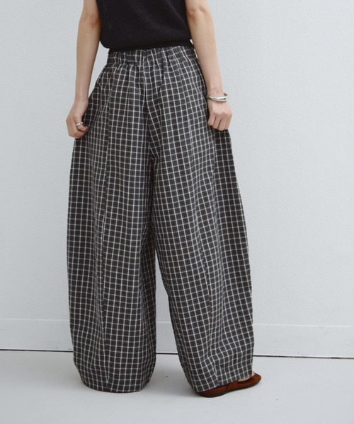 ANF.MUU ワイドパンツ パンツ 「再入荷」チェックイージーパンツ