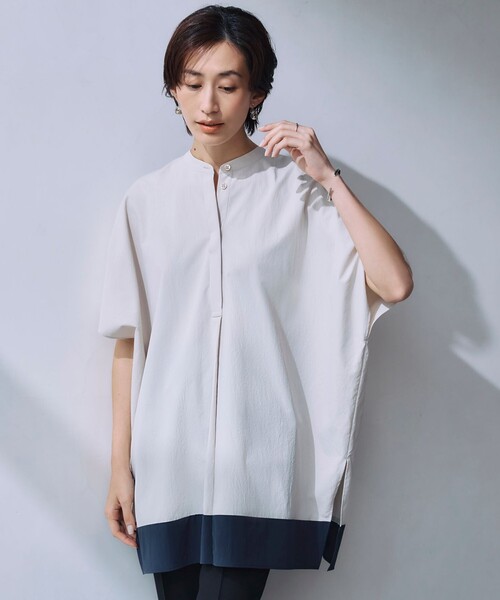 「ICB」 半袖ワンピース 0 ベージュ レディース_画像7