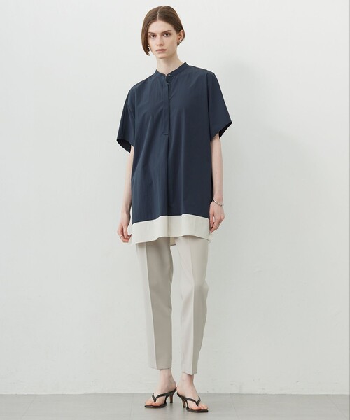 「ICB」 半袖ワンピース 0 ベージュ レディース_画像9