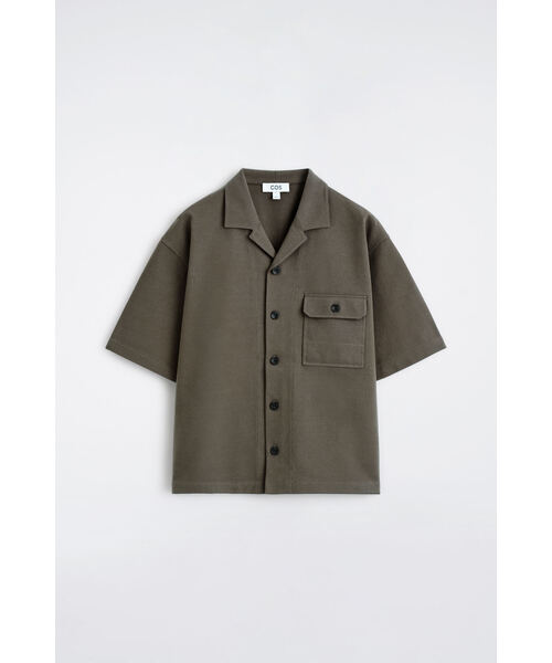 「COS」 半袖シャツ X-SMALL ベージュ メンズ_画像6