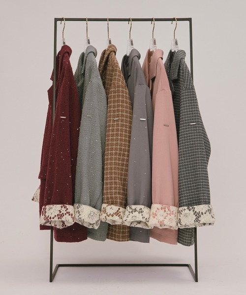 loin nuit ジャケット テーラードジャケット nuance button lace
