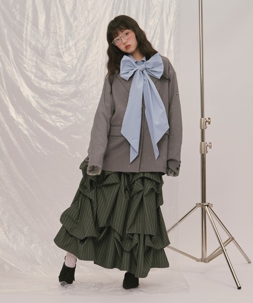 loin nuit ジャケット テーラードジャケット nuance button lace