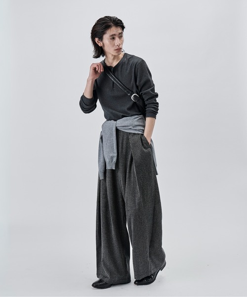 SINSS tシャツ Compact rib henley LS T-shirt / コンパクトリブ