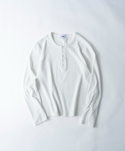 SINSS tシャツ Compact rib henley LS T-shirt / コンパクトリブ