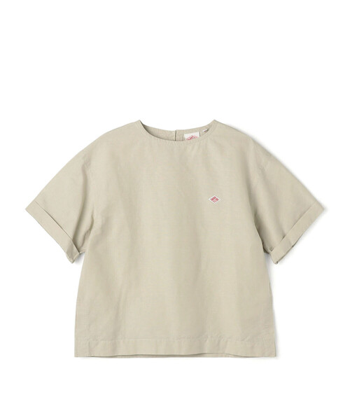 Danton（ダントン） 半袖チュニック 36 グレイッシュベージュ 