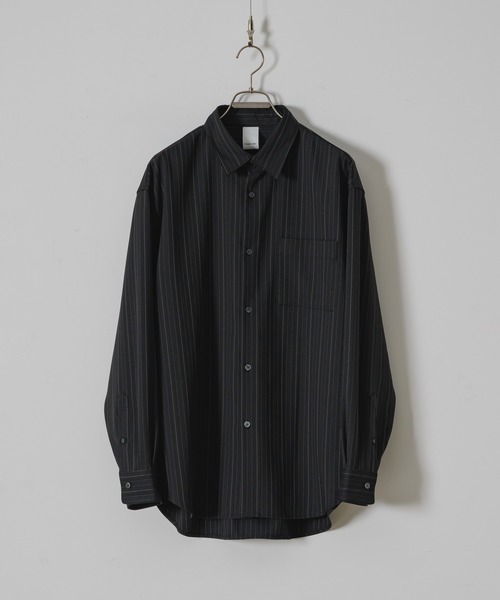 「Casper John」 長袖シャツ SMALL チャコールグレー メンズ_画像2