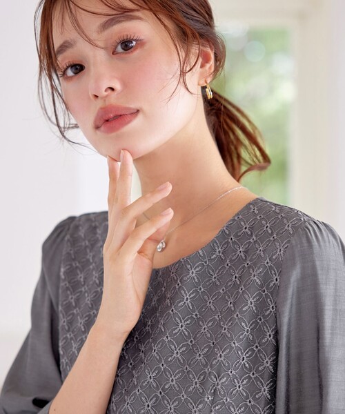 「Tiaclasse」 長袖ワンピース L ライトベージュ レディース_画像5