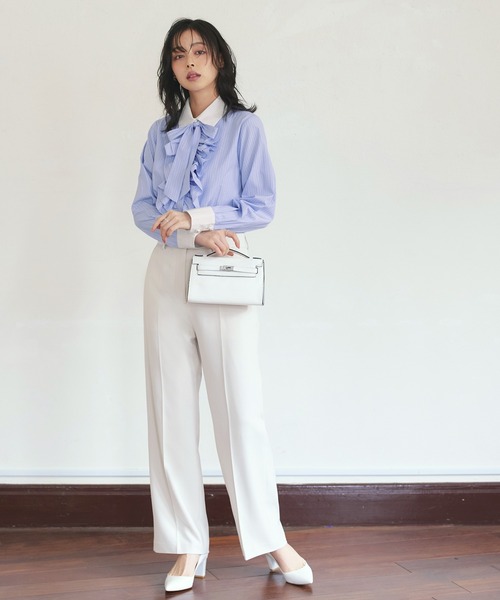 「RUIRUE BOUTIQUE」 長袖シャツ L ラベンダー レディース_画像4