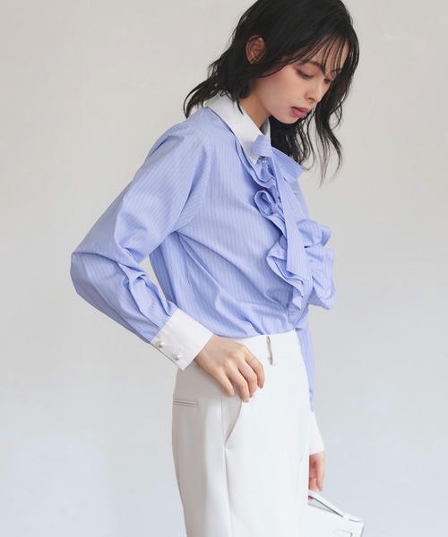 「RUIRUE BOUTIQUE」 長袖シャツ L ラベンダー レディース_画像5