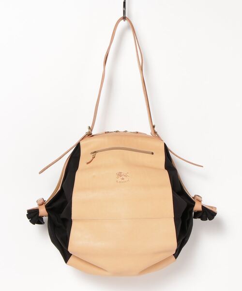 ショルダーバッグ バッグ IL BISONTE /  CANVAS x LEATHER / ショルダーバッグ レディース メンズの画像