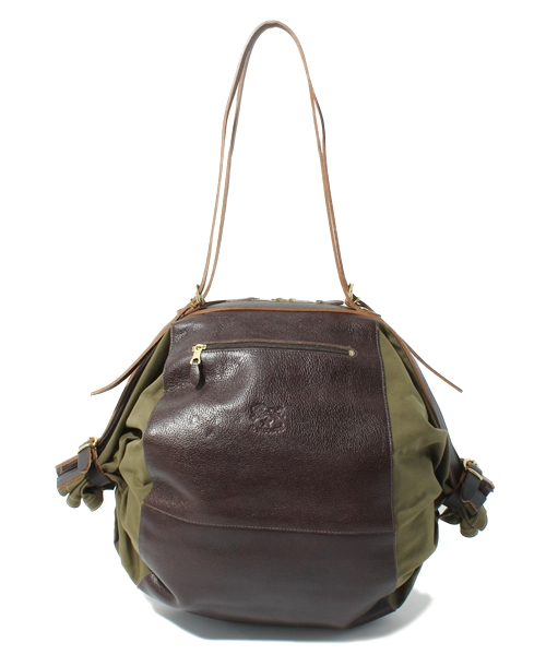 ショルダーバッグ バッグ IL BISONTE /  CANVAS x LEATHER / ショルダーバッグ レディース メンズの画像