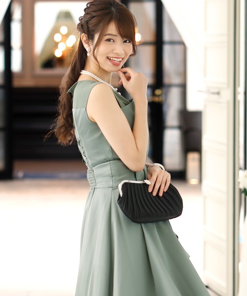結婚式 パーティー  レース ノースリワンピ ミニ丈　デート s1489-9148-bd_02.jpg