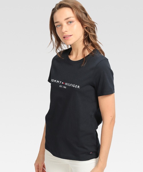 tシャツ ベーシックロゴコットンTシャツ レディース TOMMY HILFIGER tシャツ ベーシックロゴコットンTシャツ