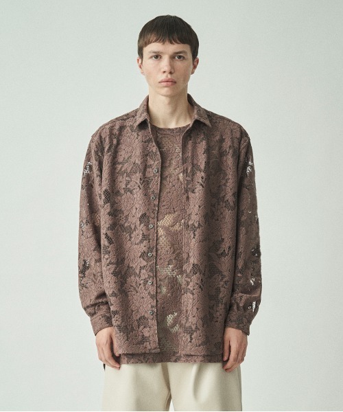 Juha（ユハ） シャツ JACQUARD LACE SHIRT メンズ レディース