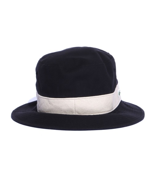 LACOSTE  ラコステ　新品　両側ロゴ付き【2WAY】リバーシブル帽子　黒 楽天市場】＼本日▽全品5%OFFクーポン／ LACOSTE ハット あご