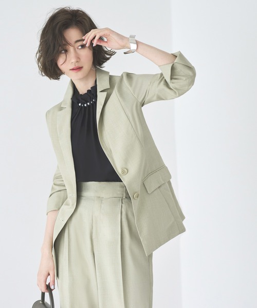 RUIRUE BOUTIQUE ブラウス シャツ ウエーブタックパール