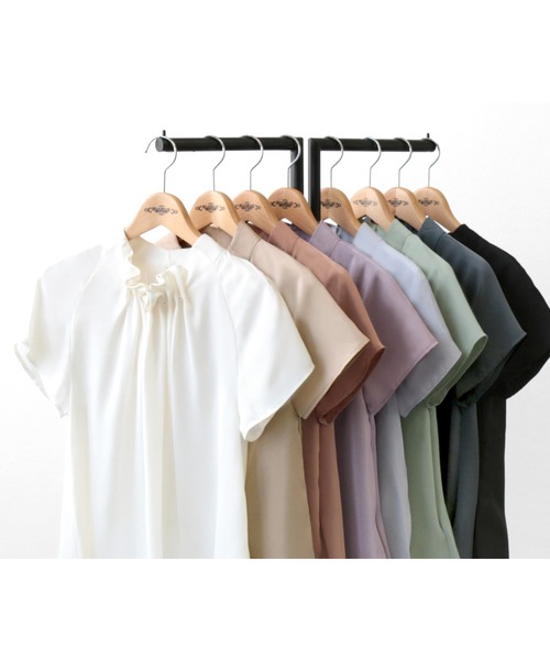RUIRUE BOUTIQUE ブラウス シャツ ウエーブタックパール