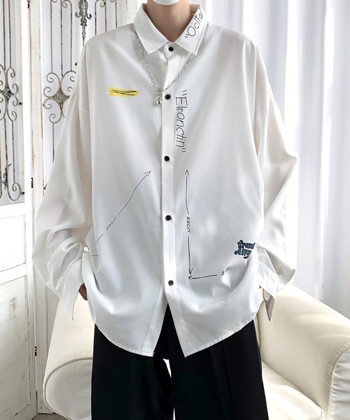 シャツ 「FVLMEN」logoprint longsleeve shirt/ロゴプリント ロング