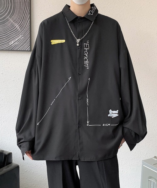 シャツ 「FVLMEN」logoprint longsleeve shirt/ロゴプリント ロング 