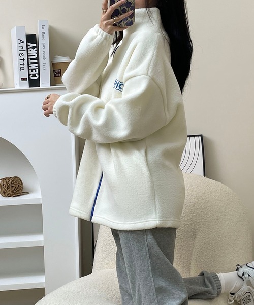 MAISON DE THERESE ジャケット ブルゾン 暖かいボアアウター 