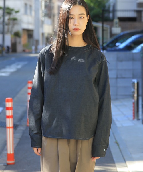 ブラウス シャツ 実物 新品 デッドストック ルーマニア軍 スリーピングシャツ DARK GRAY染め レディース メンズ MILITARY ブラウス シャツ 実物 新品 デッドストック ルーマニア