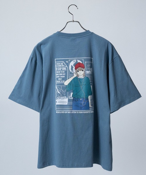 アライブン　インベル　レディース　カラーTシャツ半袖 レッドM④ RED CAP GIRL tシャツ 「a-r」「Red Cap Girl/レッドキャップ