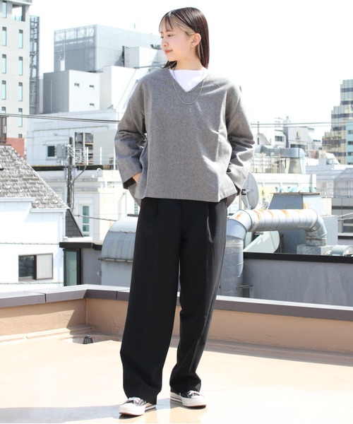 tシャツ LE GLAZIK/ル グラジック　Vネックプルオーバー　V-NECK PULLOVER　LG-B0212 WFT レディース LE GLAZIK tシャツ GLAZIK/ル グラジック Vネックプルオーバー V