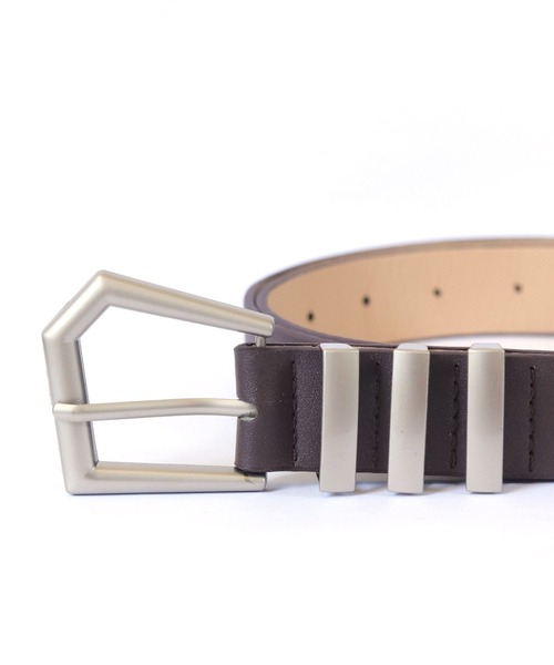 holiday レザー ベルト ブラック シルバー HOLIDAY「HOLIDAY LEATHER BELT」black×silver. | go
