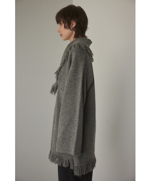 BLACK BY MOUSSY カーディガン fringe knit cardigan(フリンジ