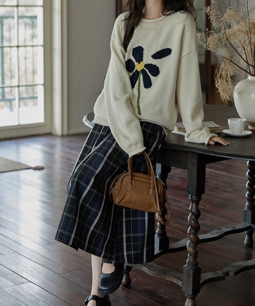 continuer de NICE CLAUP/花柄かわいいニット｜NICE CLAUP/OLIVE