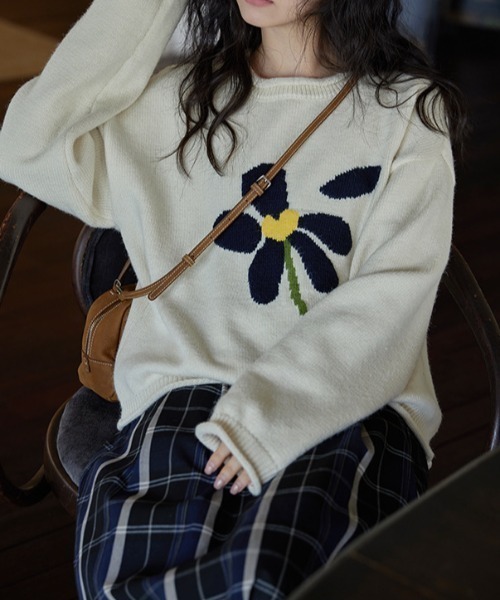 N.s ニット セーター 花柄ニットトップス レディース : ZOZOTOWN