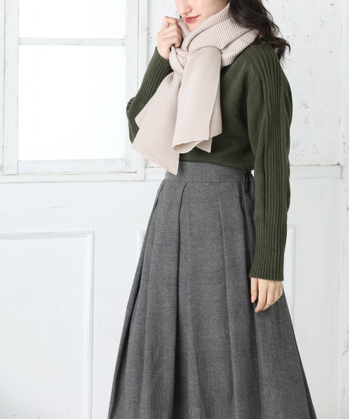 QUEENHEAD（クイーンヘッド） マフラー ストール プリーツ大判ストール