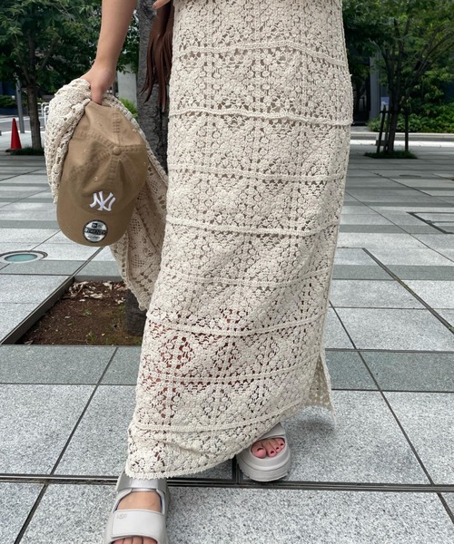 vintage クロシェ チュニック ワンピース ワンピース クロシェロングワンピース「手洗い可能」 レディース