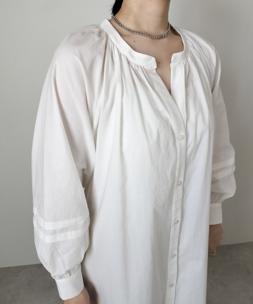 Virca ワンピース ギャザーラグランシャツワンピース : ZOZOTOWN Yahoo